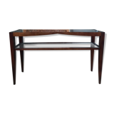 Contemporary console in varnished wood