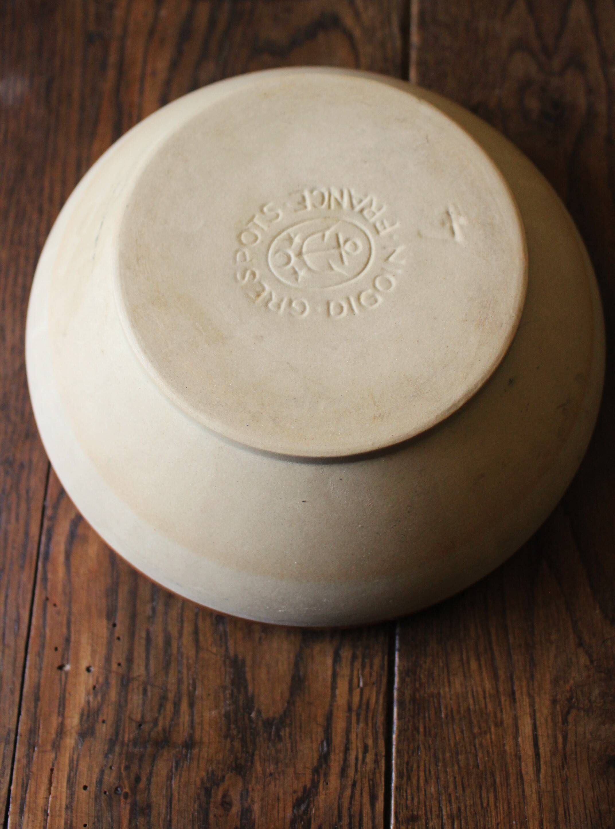 Vintage digoin stoneware salad bowl