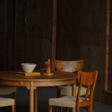 Børge Mogensen, "Øresund" dining table in oak and brass, Mid-century modern, 1950s