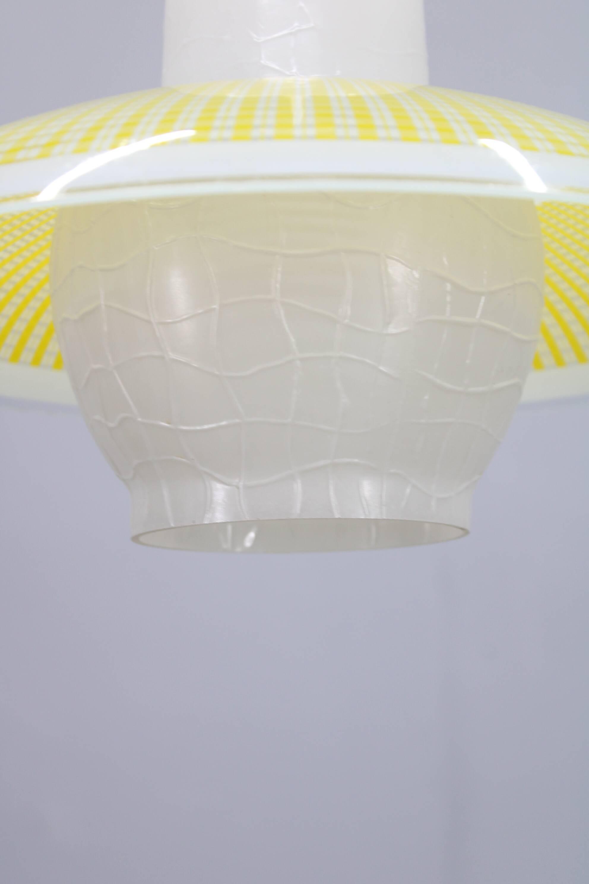1970s Glass Pendant Light, Czechoslovakia