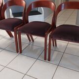 Set of 4 Gondola model chairs by Baumann vintage 1970s