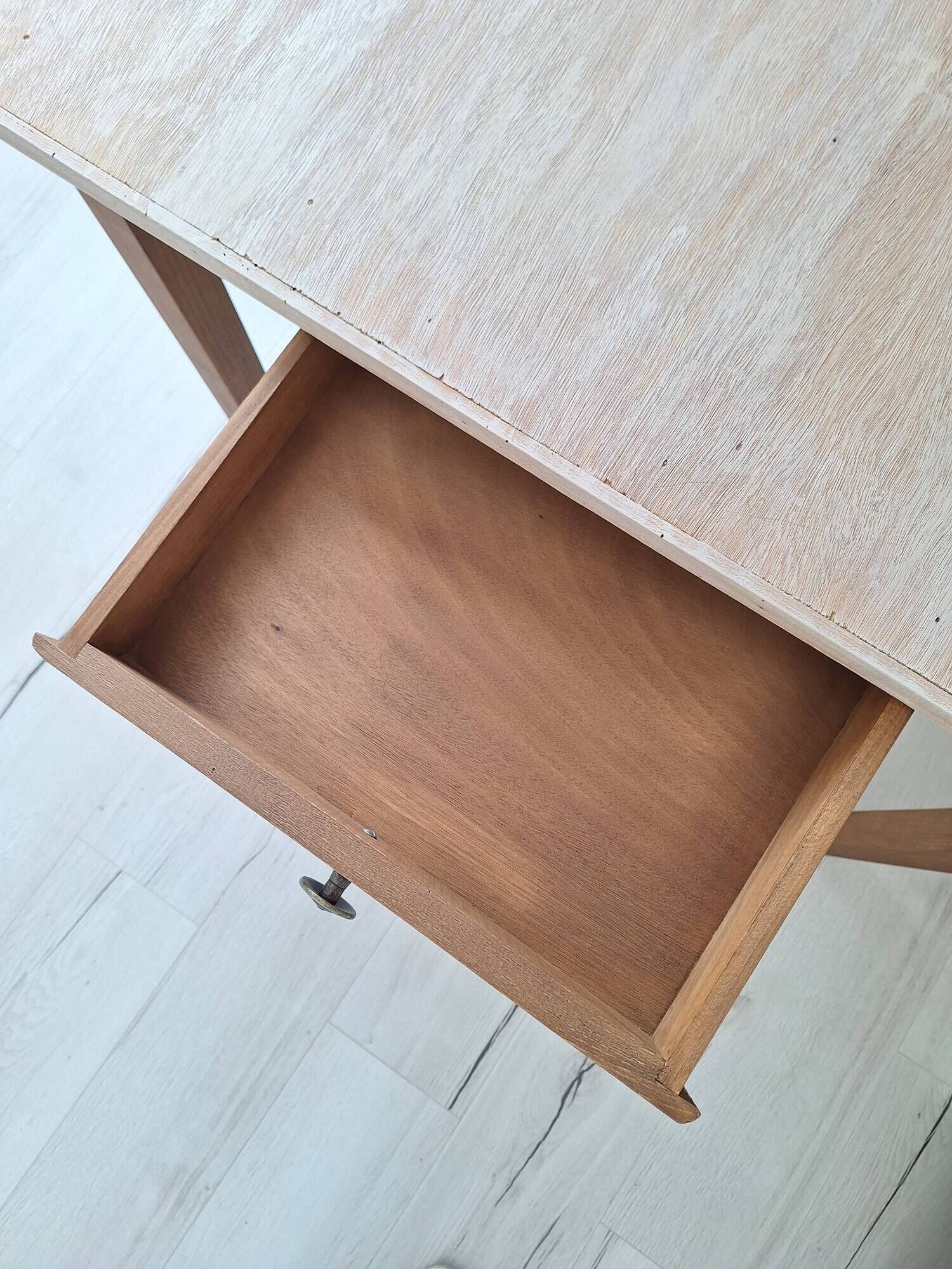 Farmhouse-style wooden desk / side table
