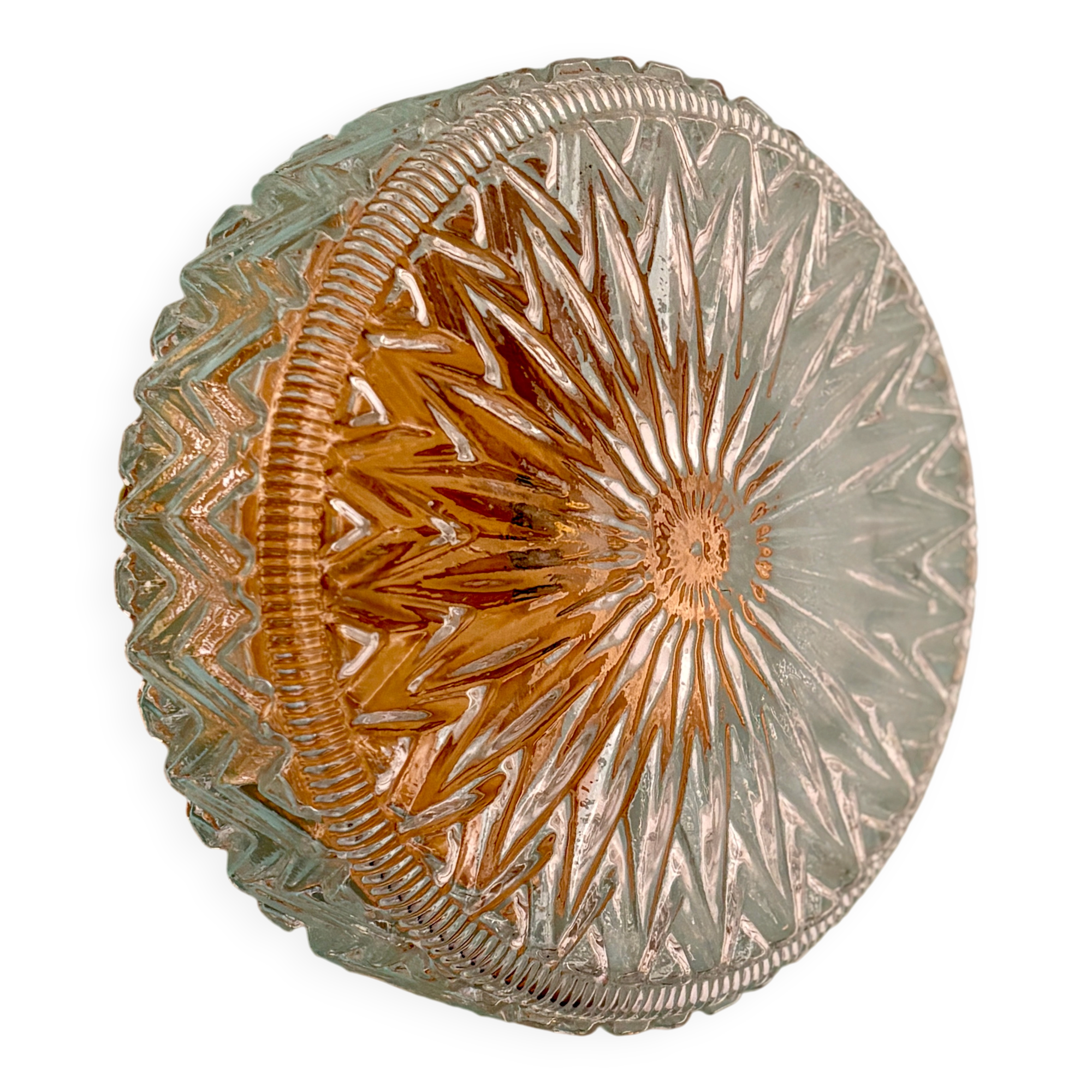 Vintage glass moulded globe wall/ceiling light.