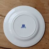 Vintage Gien earthenware flat plate with floral pattern on the border