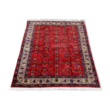Square turkish kayseri rug 215x190 cm wool hand knotted vintage tribal beige