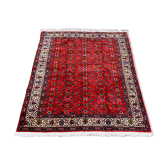 Tapis carré turc kayseri 215x190 cm laine noué à la main vintage tribal beige