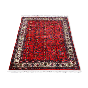 Square turkish kayseri rug 215x190 cm wool hand knotted vintage tribal beige