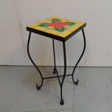 Ensemble vintage de 2 tables d’appoint avec carrelage années 1960