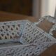 Metal openwork planter/stand on legs