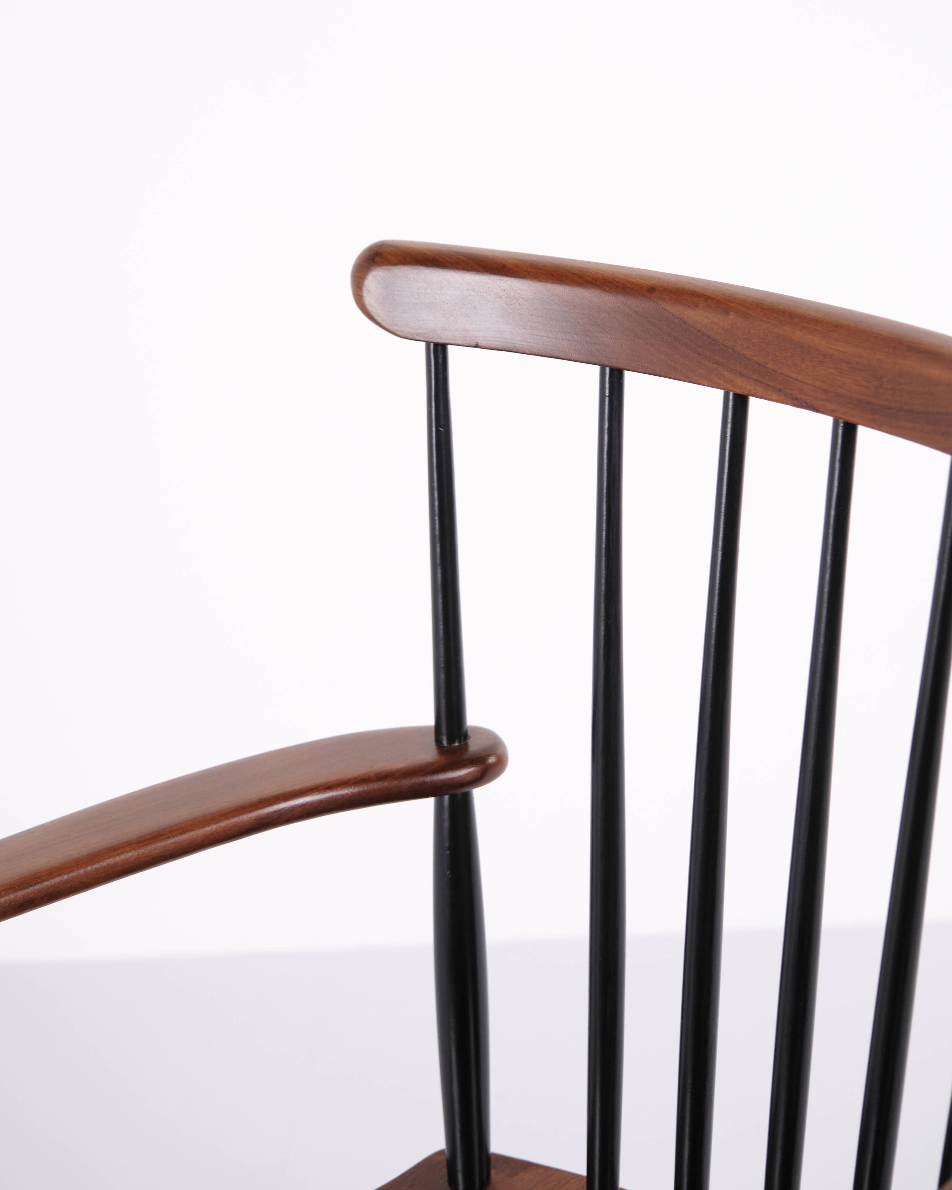 Armchair - Rosewood and black painted - Poul M. Volther - Farstrup - 1960s