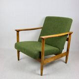 Light Green Boucle GFM-142 Armchair attributed to Edmund Homa, 1970s