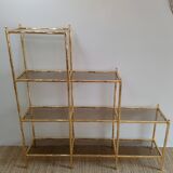 Shelf "false bamboo" 80 years gold metal