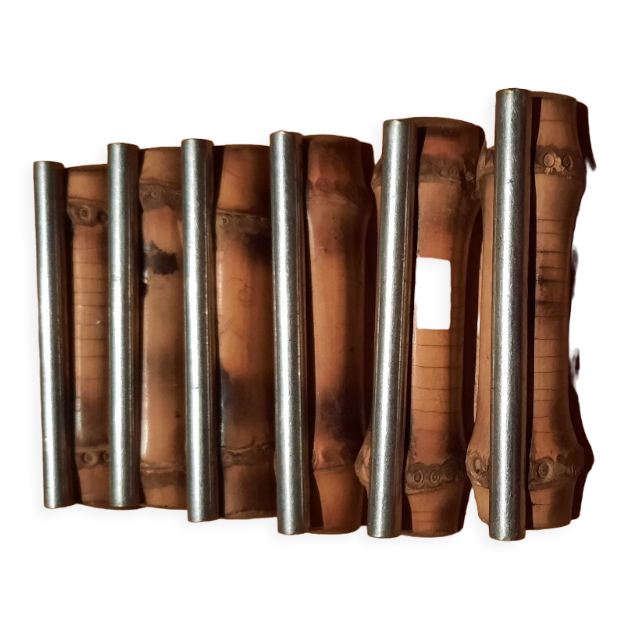 6 knife doors in bamboo and metal