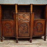 Antique carved solid wood buffet – Cherub decoration – 19th century