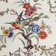 Porcelain cake dish France Emaux de Limoges. Central motif "bird".
