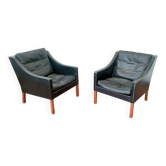 Borge Mogensen paire de fauteuils édition Fredericia Danemark