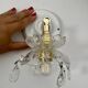 Vintage glass lampshade wall lamp with antique tassels