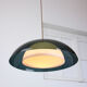 Italian green space age pendant lamp in plexiglass, 70s