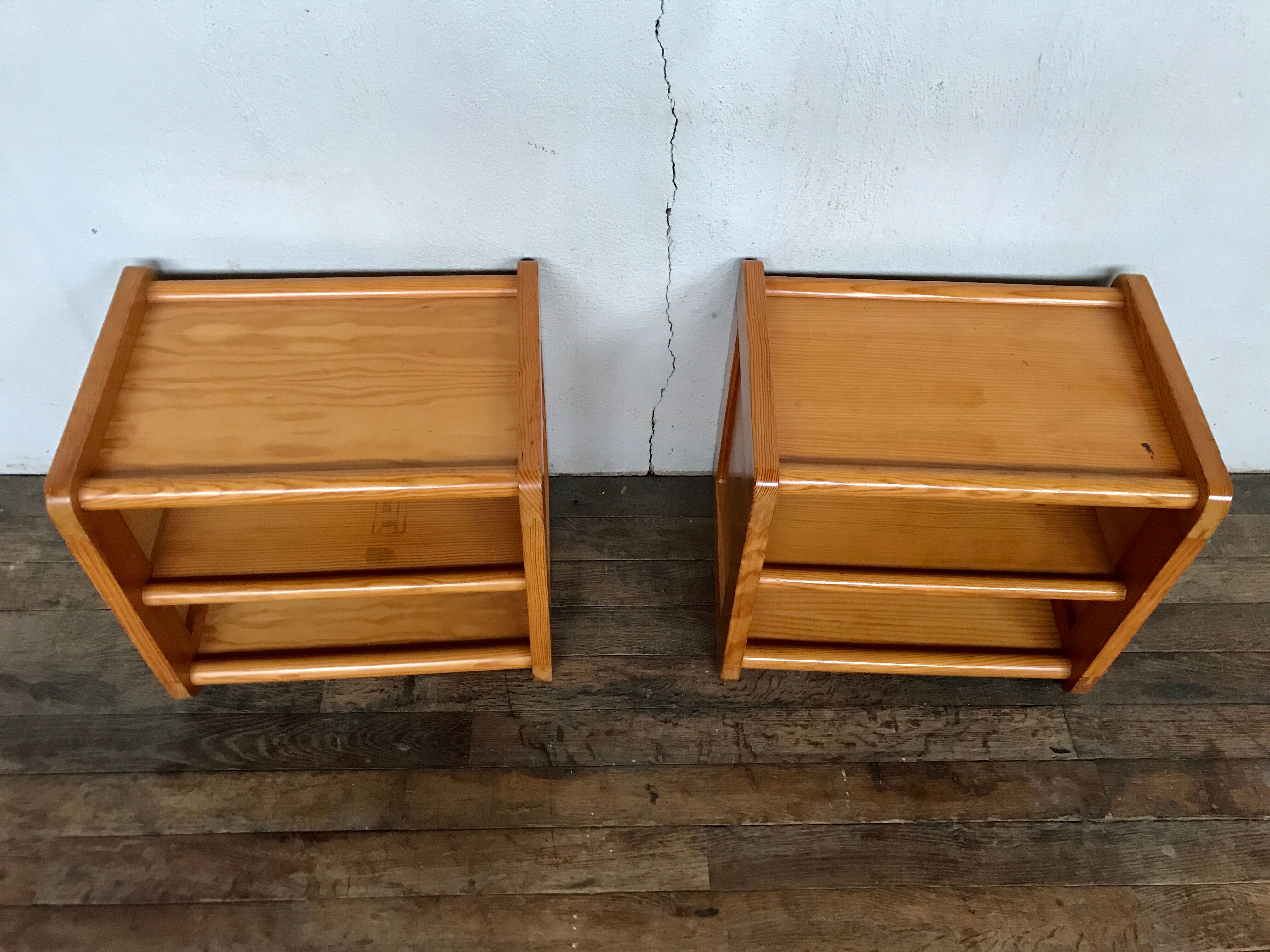 Pair of bedside bedside bedside tables old vintage sofa end 1950 1960 retro