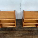 Pair of bedside bedside bedside tables old vintage sofa end 1950 1960 retro