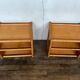 Paire de tables de nuit en pin chevet bout de canapé vintage ancien 1950 1960 rétro