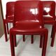 4 Selene chairs by Vico Magistretti for red Artemide