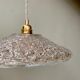 Vintage aabt-jour pendant lamp in molded glass