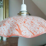 Red marbled pendant lamp