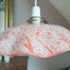Red marbled pendant lamp