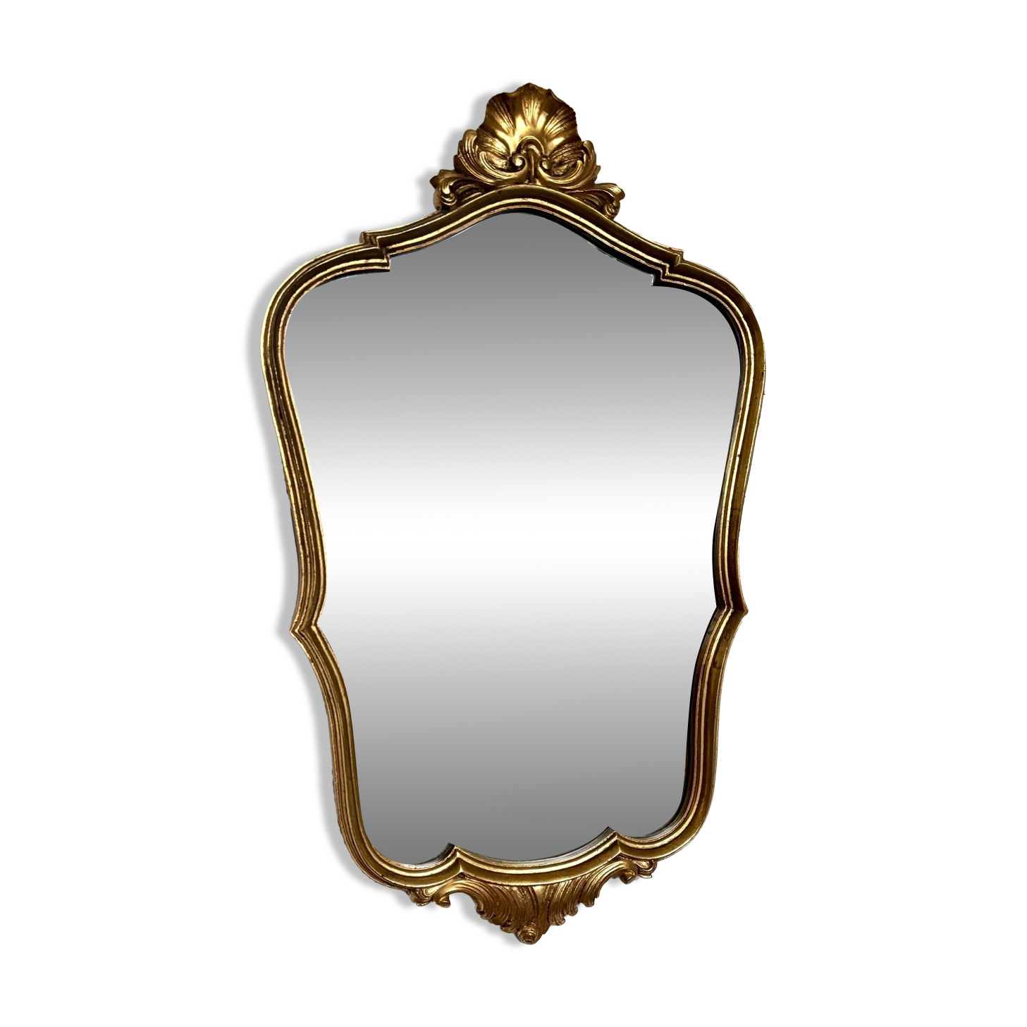 Classic gold shell mirror