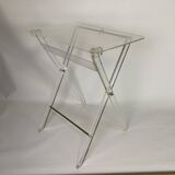 Plexiglass folding table, 1970s