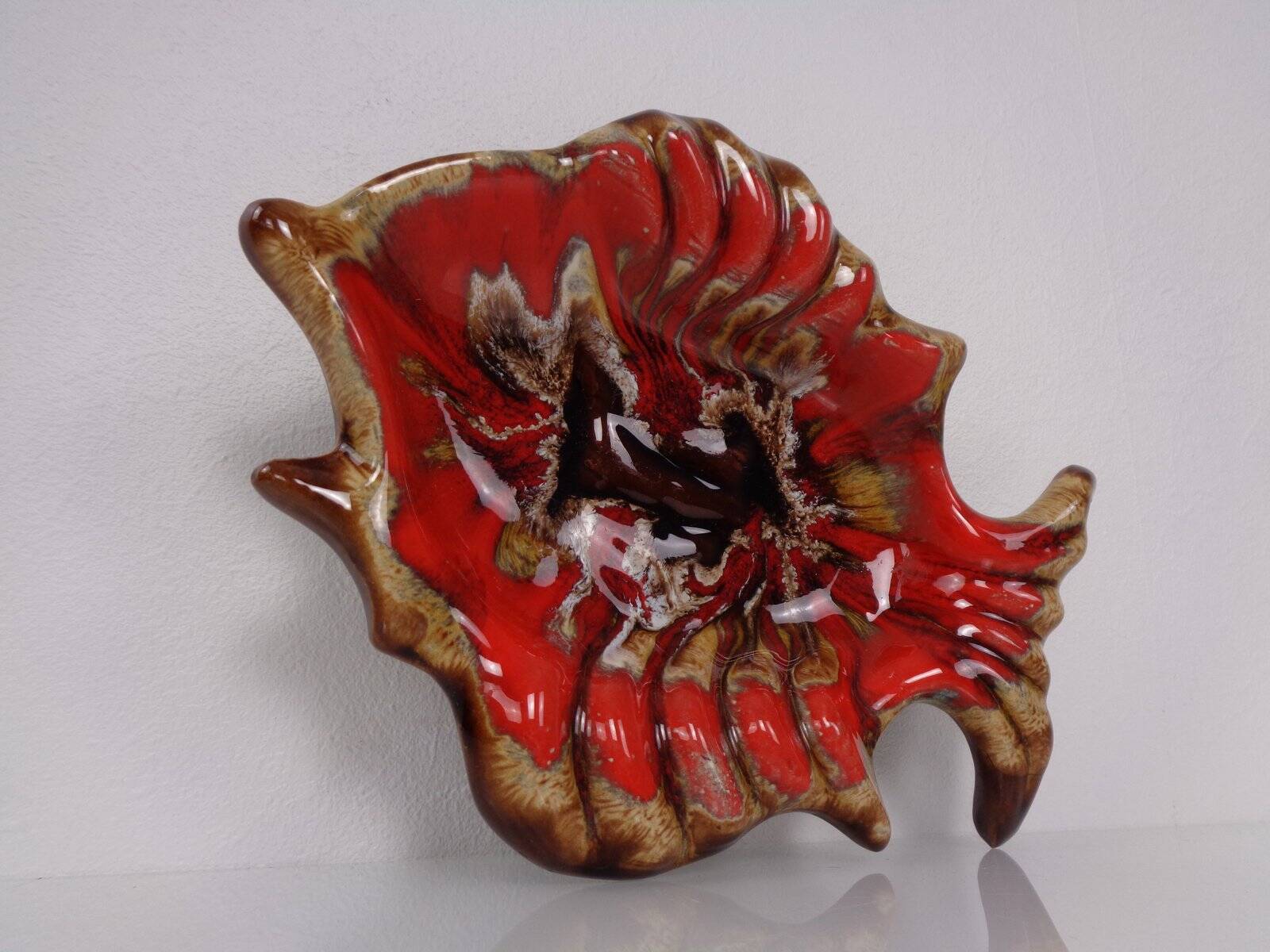 French studio ceramic bowl with fish from Vallauris, 1970s