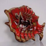 French studio ceramic bowl with fish from Vallauris, 1970s