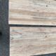 Renovated square extendable dining table in raw solid cherry wood, Louis XVI style.