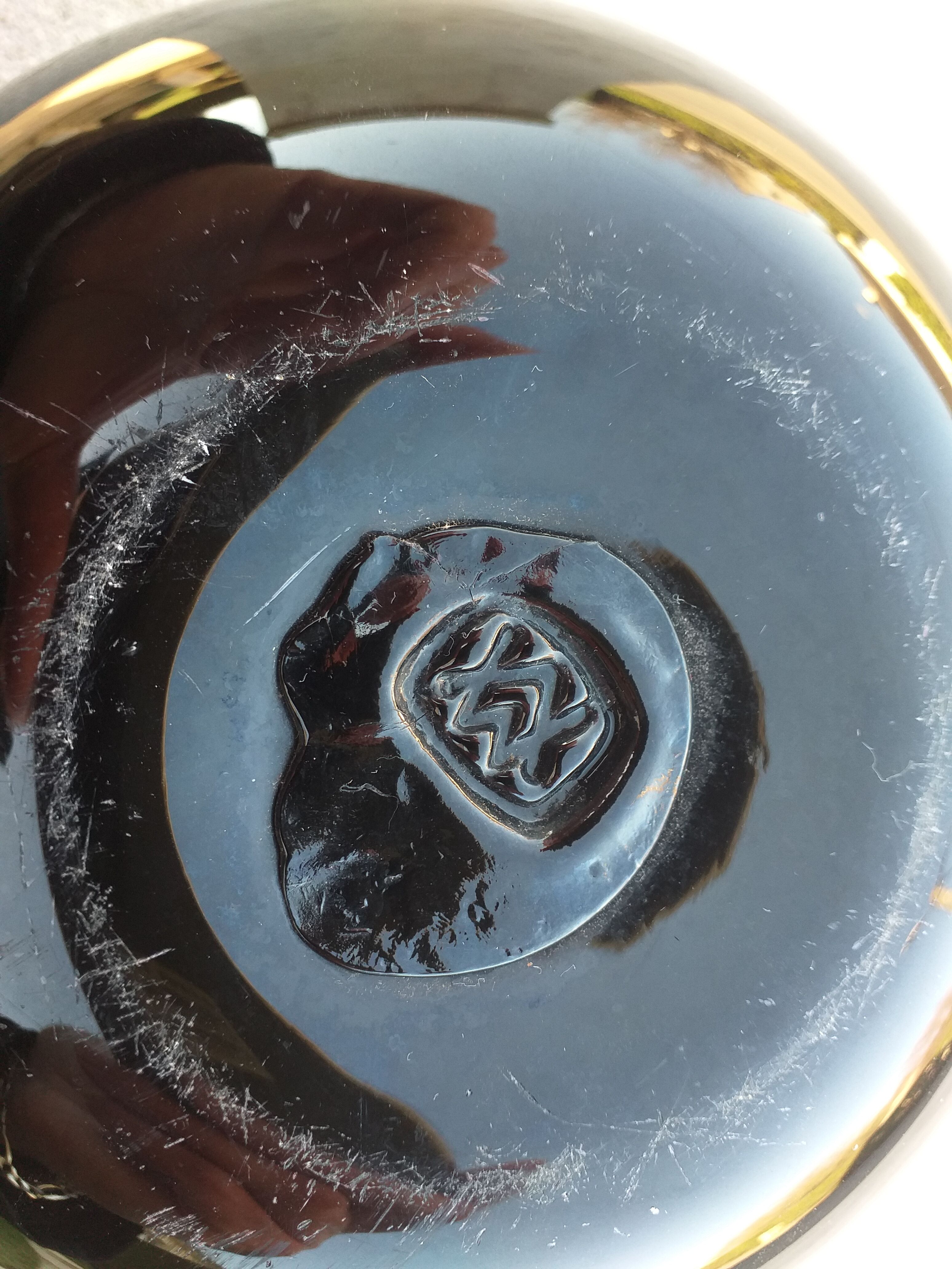 Glass paste with 70s old-fashioned vintage New Age inclusions Maure-Vieil - Bob Le Bleis