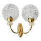 Vintage 1950s wall light, Arlus house, glass, plexiglass, gilded brass, 50s.
