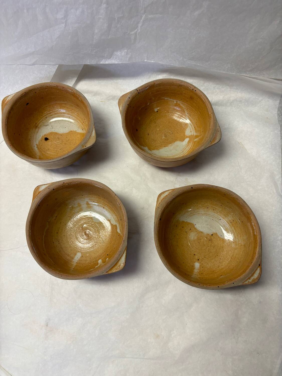 Set of 4 stoneware bowls
