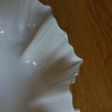 Opaline pendant light with claw and ceiling rose