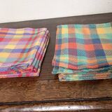 Set of 8 madras cotton napkins