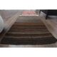 Vintage Turkish Oushak Handmade Wool Cotton Brown Runner Rug 75x254