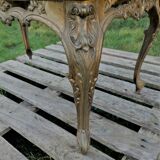 Brass and green marble coffee table