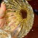 Murano glass bowl with gold flecks, 1960s shell design.