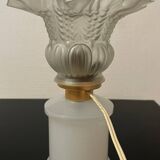 Opaline and glass table lamp