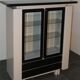 Bicolour lacquered wood bar cabinet, Italy, 1980s