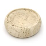 Bol en travertin ou plateau à pièces, années 1970