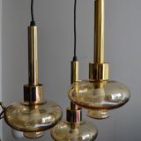 RAAK waterfall chandelier from the 70s with smoked glass