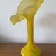 Old Volubilis Vase Crystal LA ROCHERE Blown Glass Yellow Vintage #