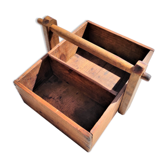 tool box or other old wood with 2 compartments