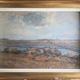 Tableau HSP "Salines à Fos-sur-mer" par Abel GAY (1877-1961)