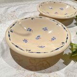 Small vintage porcelain dish K&G Luneville "Flore" 1950s small blue flowers